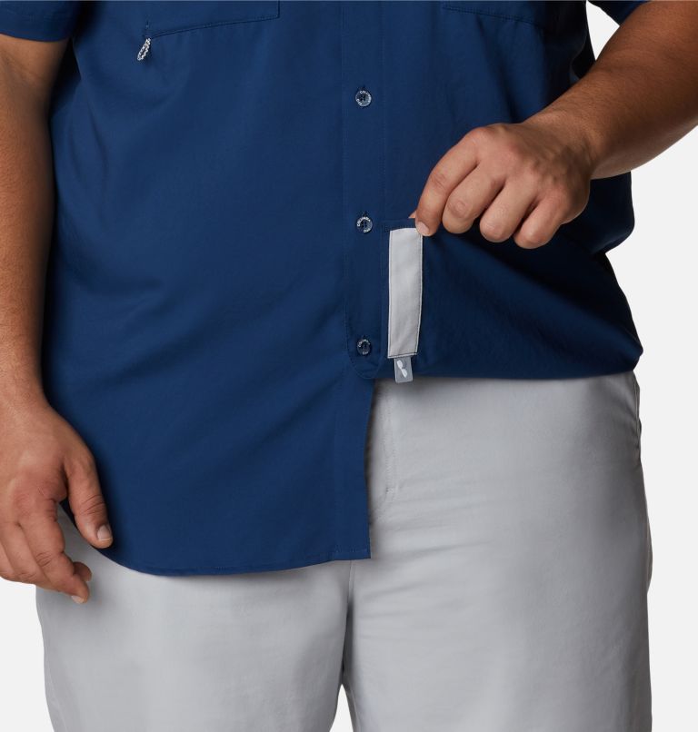 Men's PFG Blood and Guts IV Woven Short Sleeve Shirt - Big, Color: Carbon, image 6