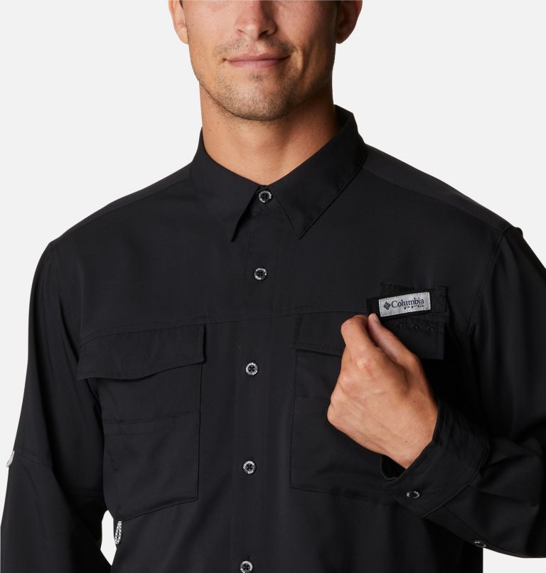 Men's PFG Blood and Guts IV Woven Long Sleeve Shirt, Color: Black, image 4