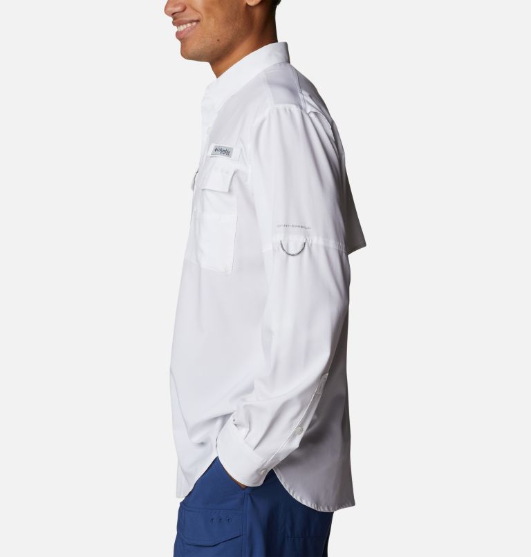 Thumbnail: Men's PFG Blood and Guts IV Woven Long Sleeve Shirt - Tall, Color: White, image 3
