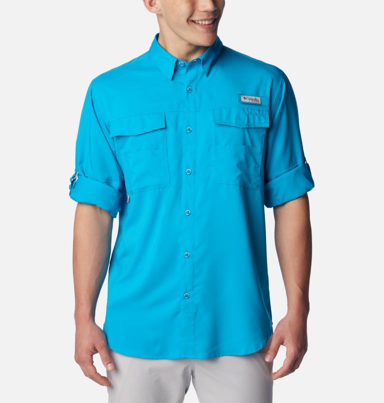 Chemise tissée à manches longues PFG Blood and Guts IV Homme, Color: Ocean Blue, image 7