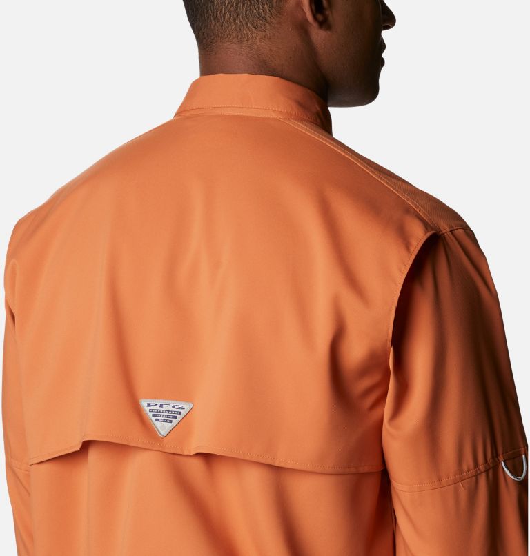 Thumbnail: Men's PFG Blood and Guts IV Woven Long Sleeve Shirt, Color: Island Orange, image 5