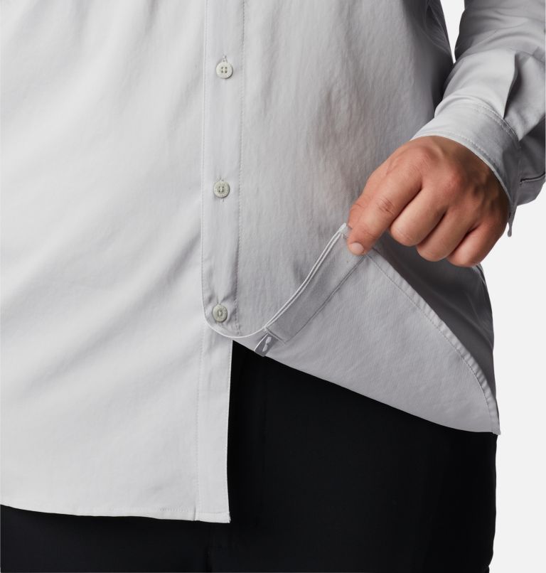 Men's PFG Blood and Guts IV Woven Long Sleeve Shirt - Big, Color: Cool Grey, image 6