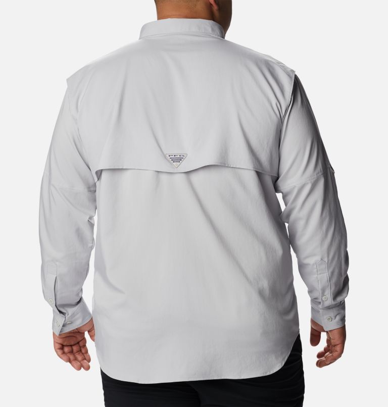 Thumbnail: Men's PFG Blood and Guts IV Woven Long Sleeve Shirt - Big, Color: Cool Grey, image 2