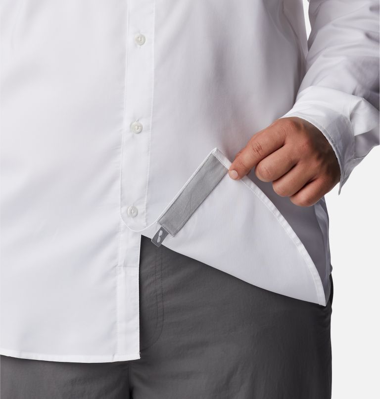 Thumbnail: Men's PFG Blood and Guts IV Woven Long Sleeve Shirt - Big, Color: White, image 6