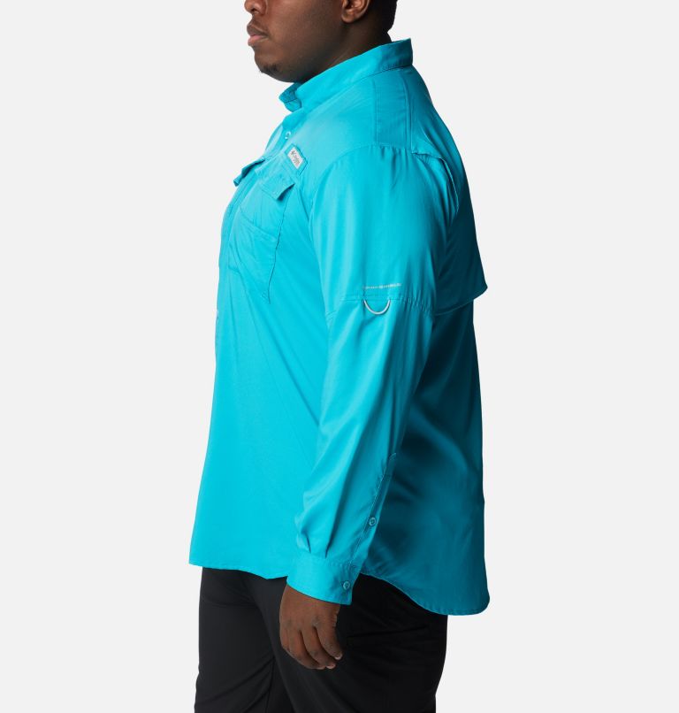 Men's PFG Blood and Guts IV Woven Long Sleeve Shirt - Big, Color: Ocean Teal, image 3