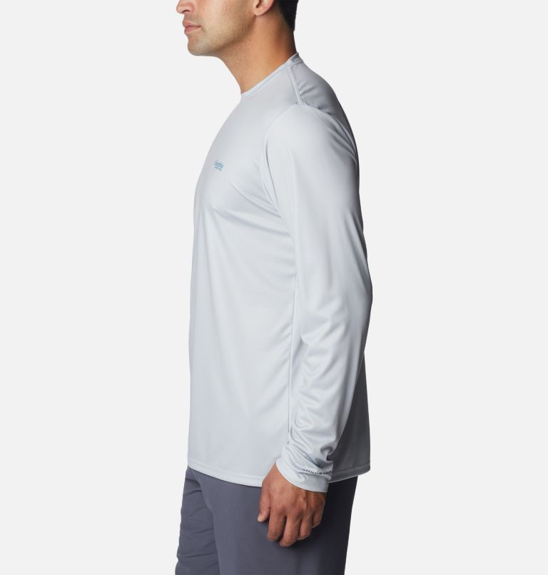 Men's PFG Terminal Tackle Carey Chen Long Sleeve Shirt, Color: Cool Grey, Sailfish, image 3
