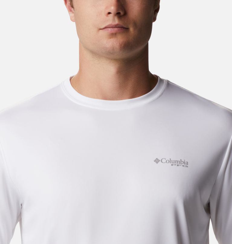 Men's PFG Terminal Tackle Carey Chen Long Sleeve Shirt, Color: White, Tarpon, image 4
