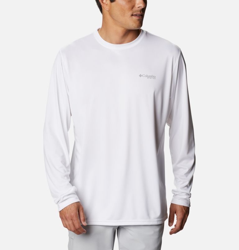 Men's PFG Terminal Tackle Carey Chen Long Sleeve Shirt, Color: White, Sailfish, image 2