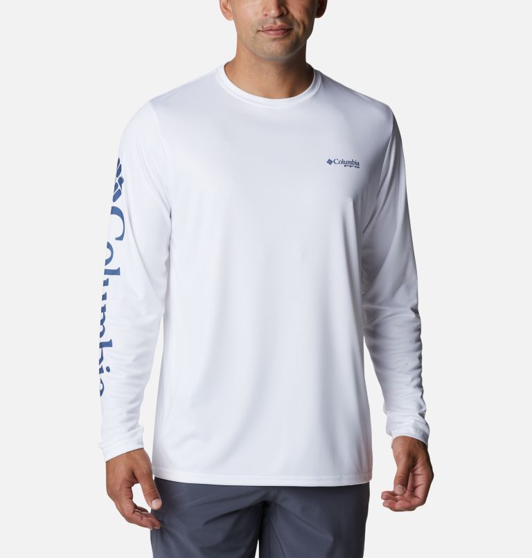 Men's PFG Terminal Tackle Carey Chen Long Sleeve Shirt, Color: White, Offshore Slam, image 2