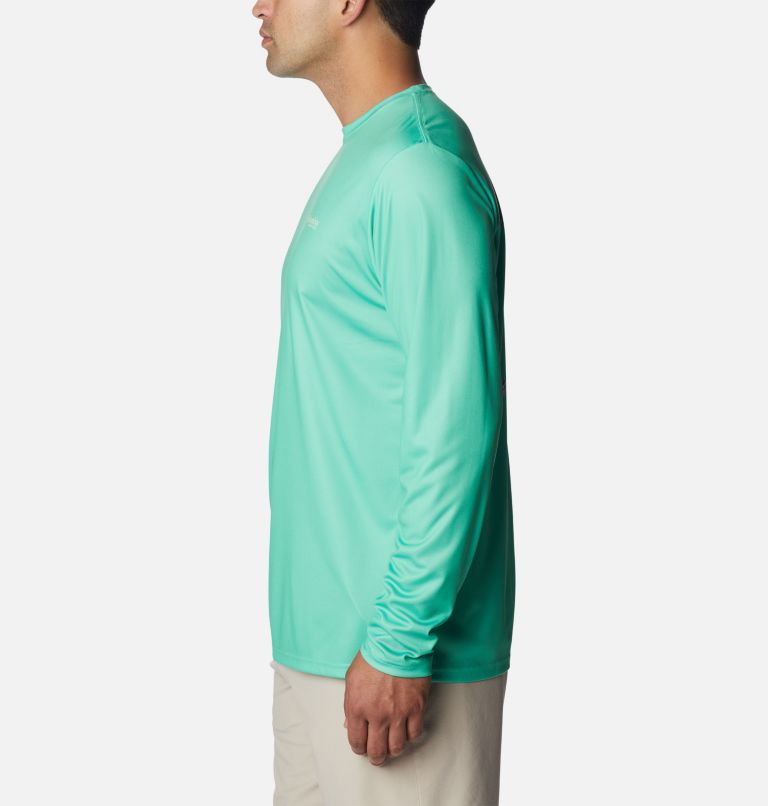 Men's PFG Terminal Tackle Carey Chen Long Sleeve Shirt, Color: Light Jade, Pelagic Trio, image 3
