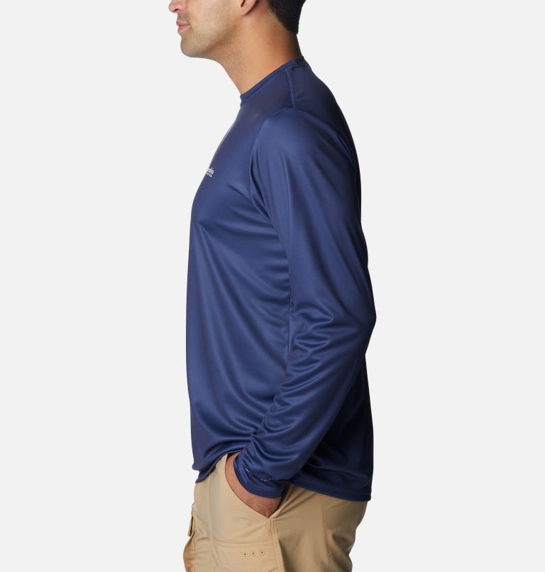 Thumbnail: Men's PFG Terminal Tackle Carey Chen Long Sleeve Shirt, Color: Carbon, Bass, image 3