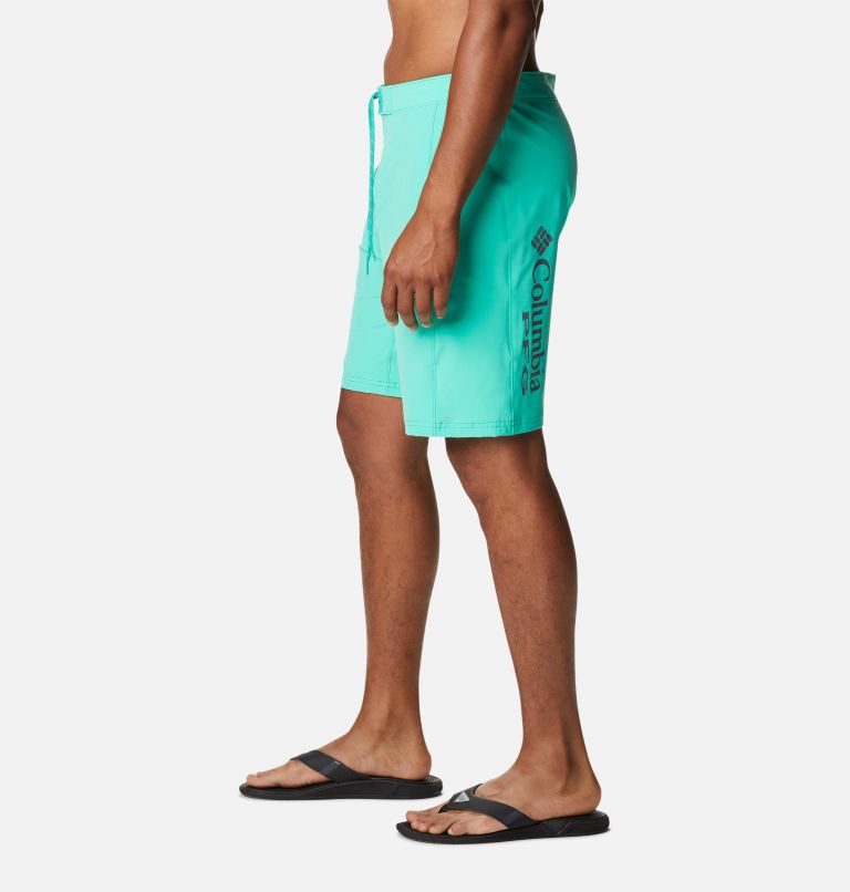 Thumbnail: Men's PFG Terminal Tackle Board Shorts, Color: Electric Turquoise, Cool Grey, image 3