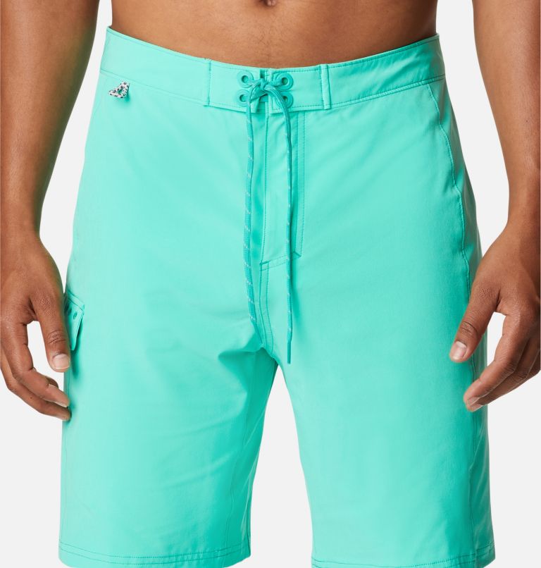 Men's PFG Terminal Tackle Board Shorts, Color: Electric Turquoise, Cool Grey, image 4