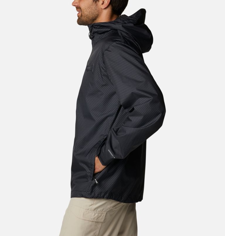 Thumbnail: Men's PFG Terminal Tackle Rain Shell Jacket, Color: Black Carbon Fiber Print, image 3