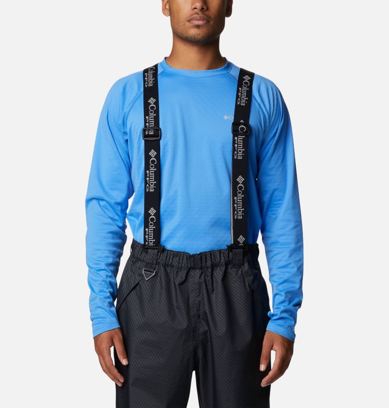 Men's PFG Terminal Tackle Bib Pants, Color: Black Carbon Fiber Print, image 4