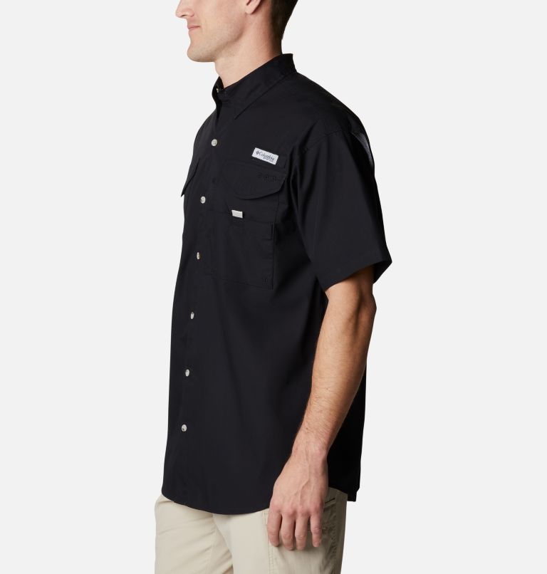 Men's Bonehead Icon Short Sleeve Shirt, Color: Black, Lucky Carp Graphic
