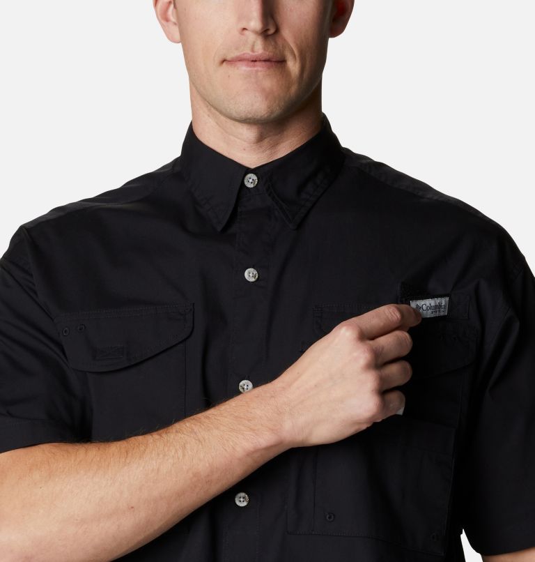 Men's Bonehead Icon Short Sleeve Shirt, Color: Black, Lucky Carp Graphic, image 4
