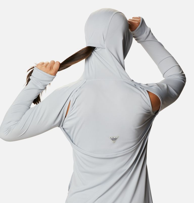 Women's PFG Respool Knit Hoodie, Color: Cirrus Grey, image 7