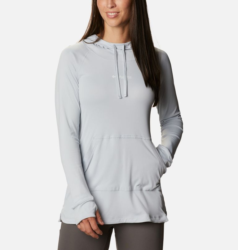 Women's PFG Respool Knit Hoodie, Color: Cirrus Grey, image 1
