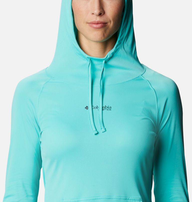 Women's PFG Respool Knit Hoodie, Color: Dolphin, image 4