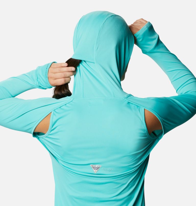 Women's PFG Respool Knit Hoodie, Color: Dolphin, image 7
