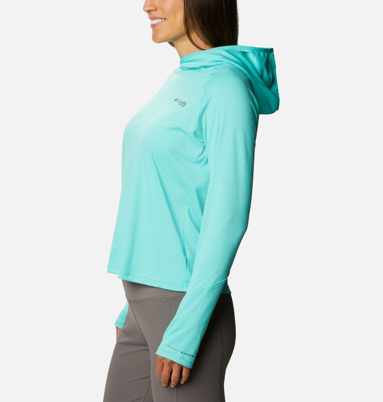 Chandail à capuchon PFG ZERO Rules Ice pour femme, Color: Dolphin, image 3