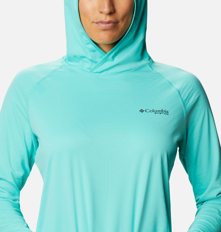 Chandail à capuchon PFG ZERO Rules Ice pour femme, Color: Dolphin, image 4