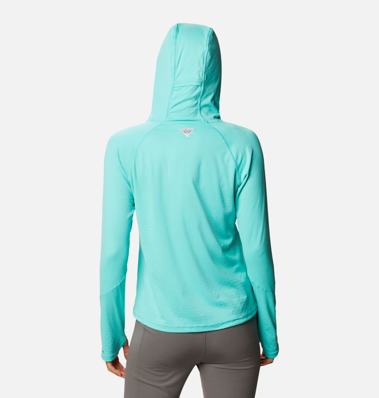 Chandail à capuchon PFG ZERO Rules Ice pour femme, Color: Dolphin, image 2