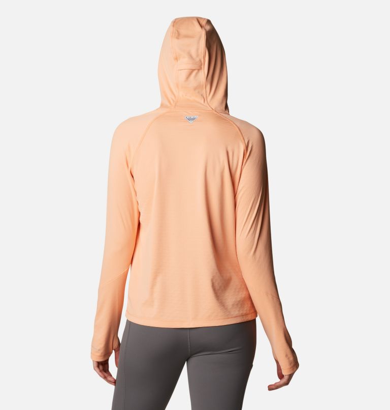 Women's PFG ZERO Rules Ice Hoodie, Color: Bright Nectar, image 2