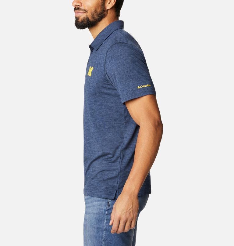 Men's Collegiate Tech Trail Polo - Michigan, Color: UM - Collegiate Navy, image 3