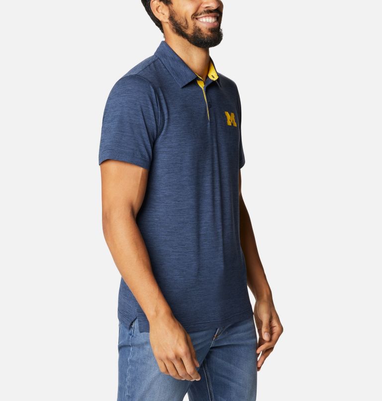 Men's Collegiate Tech Trail Polo - Michigan, Color: UM - Collegiate Navy, image 5