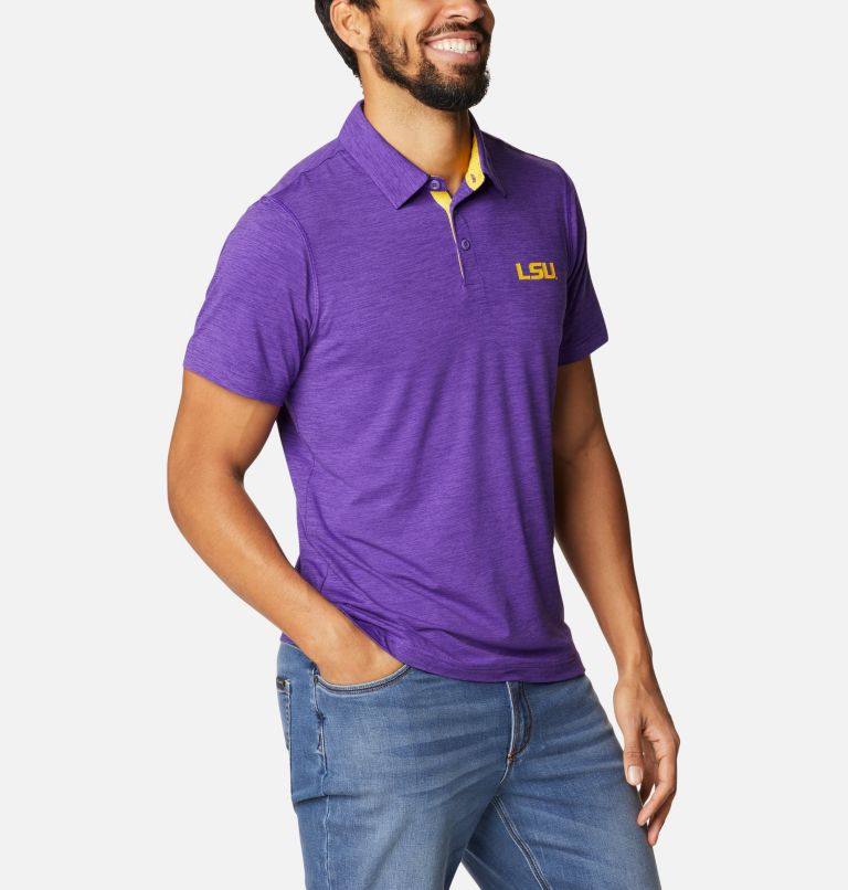 Men's Collegiate Tech Trail Polo - LSU, Color: LSU - Vivid Purple, image 5