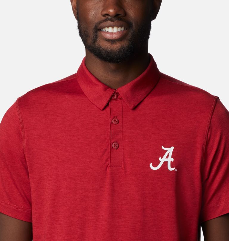 Columbia Men's Alabama Crimson Tide Crimson Tech Trail Polo, XL, Red