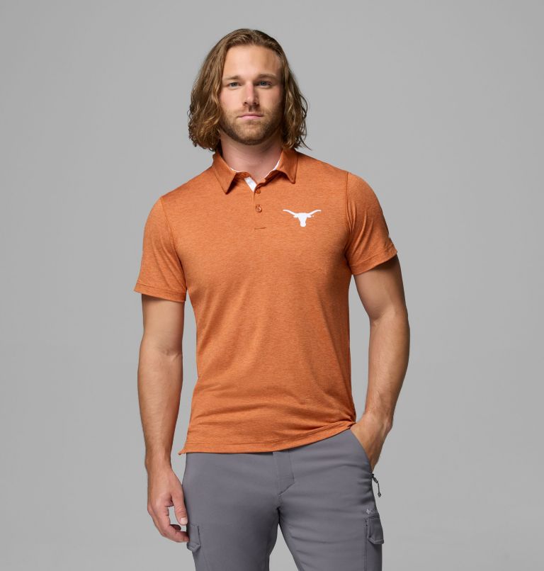 Men's Collegiate Tech Trail Polo - Texas, Color: TEX - Cedar, image 1