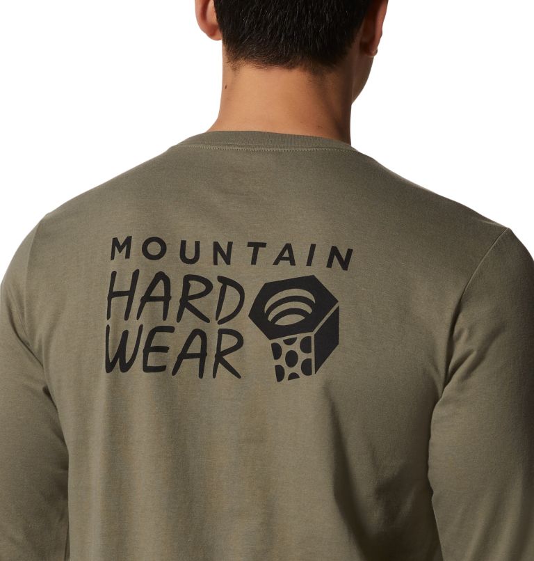 Thumbnail: T-shirt à manches longues MHW Logo Homme, Color: Stone Green, image 5