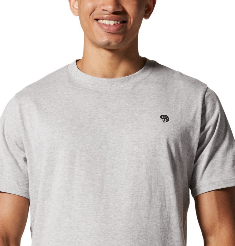 Men's MHW Back Logo Short Sleeve T-Shirt, Color: Hardwear Grey Heather, image 4