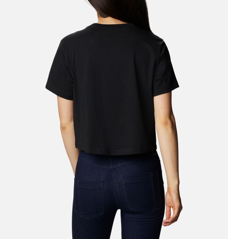 Thumbnail: Women’s North Cascades Graphic Cropped T-Shirt, Color: Black, image 2