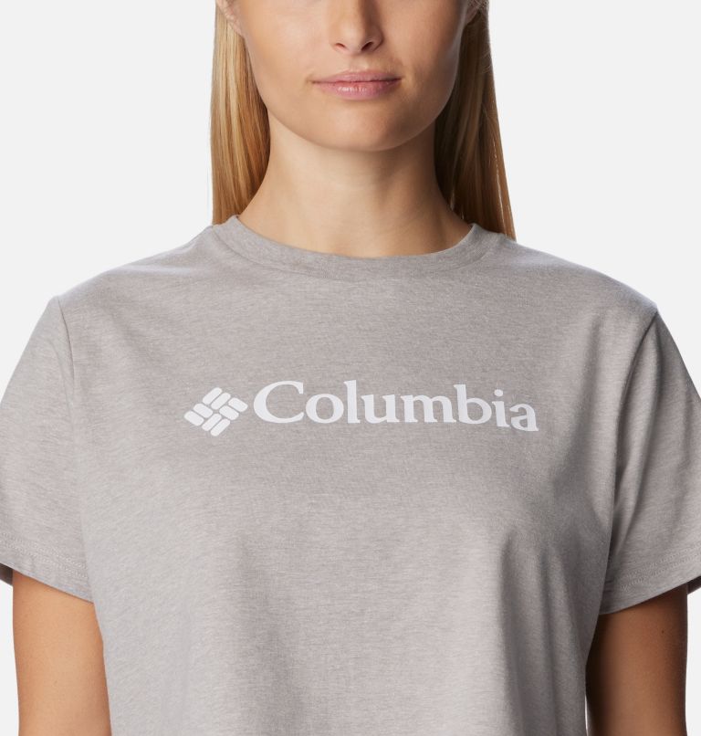 Women’s North Cascades Graphic Cropped T-Shirt, Color: Columbia Grey Heather, image 4