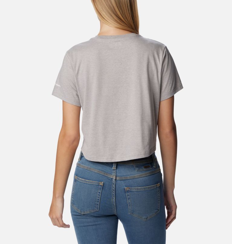 Women’s North Cascades Graphic Cropped T-Shirt, Color: Columbia Grey Heather, image 2