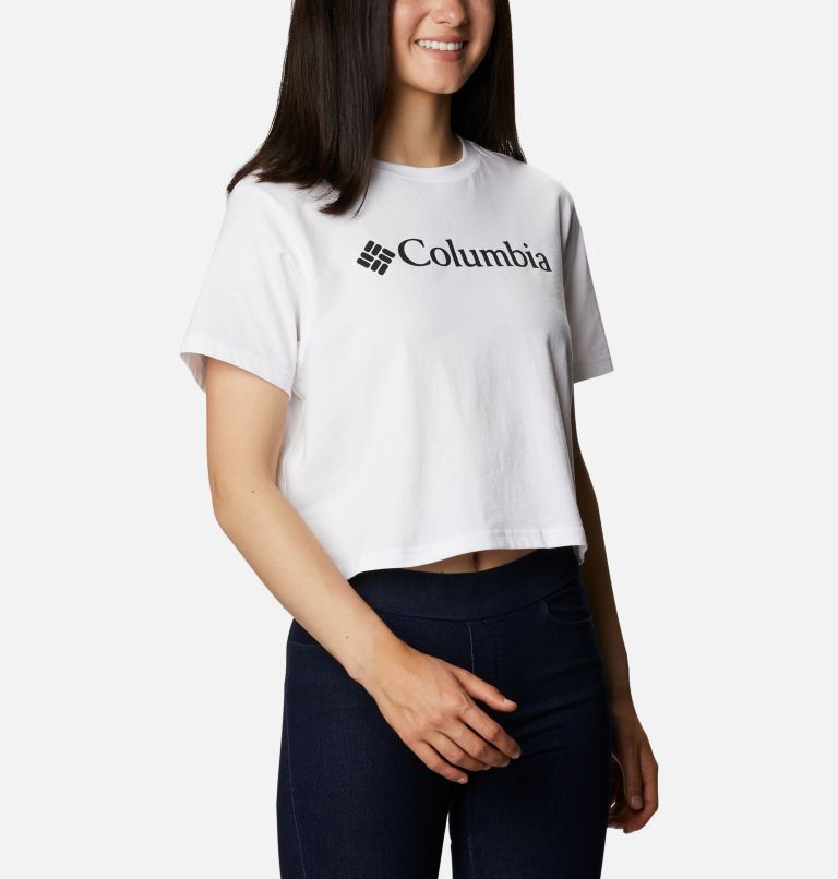Thumbnail: T-shirt Crop Graphique North Cascades Femme, Color: White, image 5