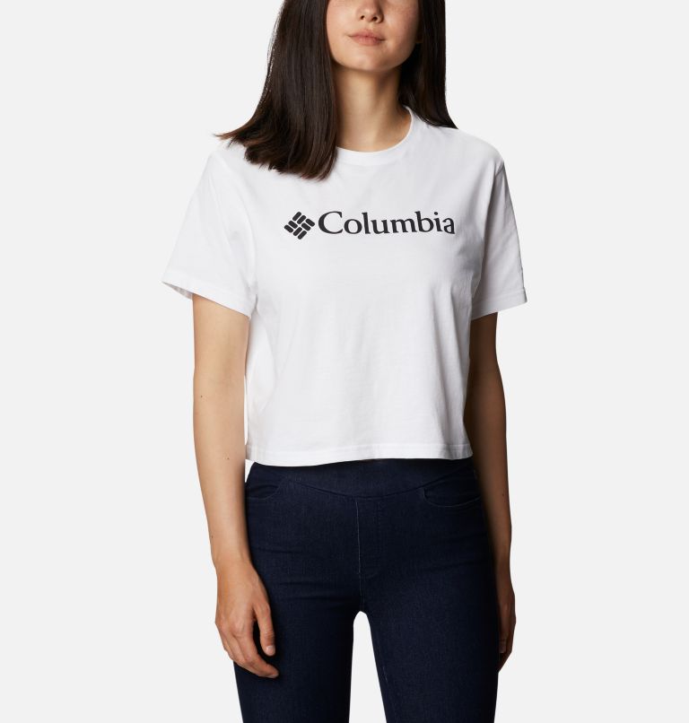 Thumbnail: Women’s North Cascades Graphic Cropped T-Shirt, Color: White, image 1