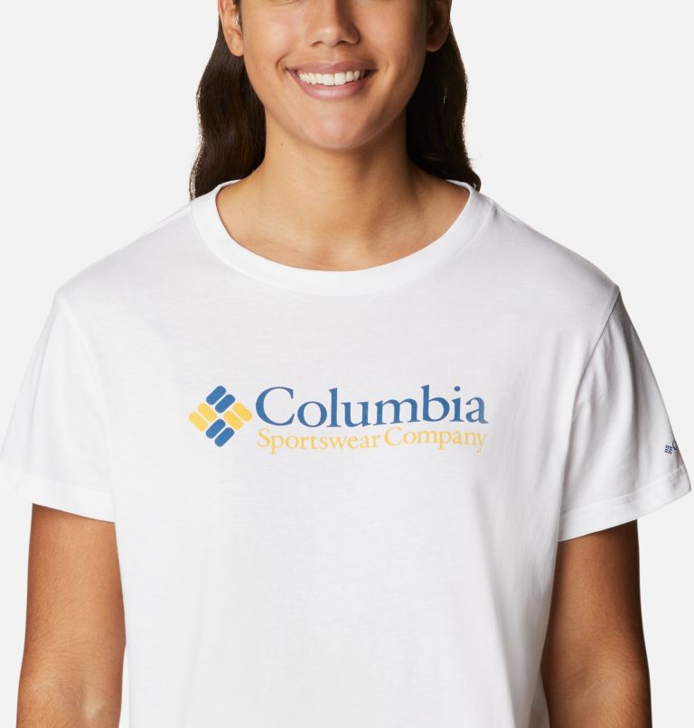 Thumbnail: North Cascades Graphic Cropped T-Shirt für Frauen, Color: White, CSC Retro Logo, image 4