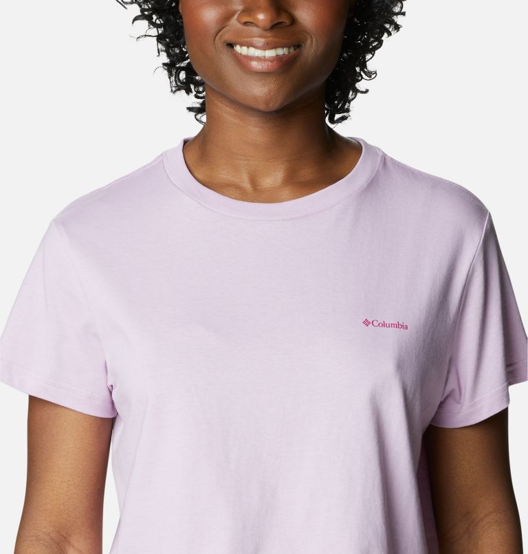 Thumbnail: T-shirt Crop Graphique North Cascades Femme, Color: Aura, CSC Branded Gradient, image 4
