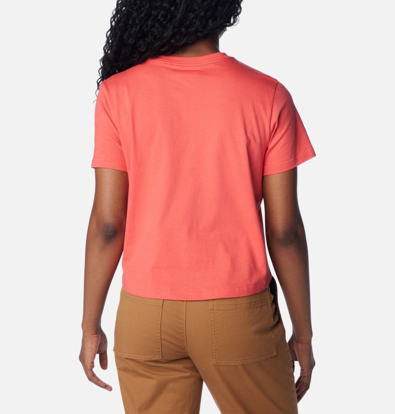 Women’s North Cascades Graphic Cropped T-Shirt, Color: Juicy, Elevated High, image 2
