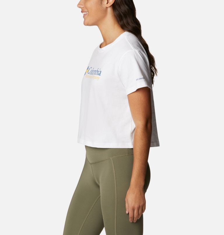 Thumbnail: Women's North Cascades Cropped T-Shirt, Color: White, CSC Retro Logo, image 3
