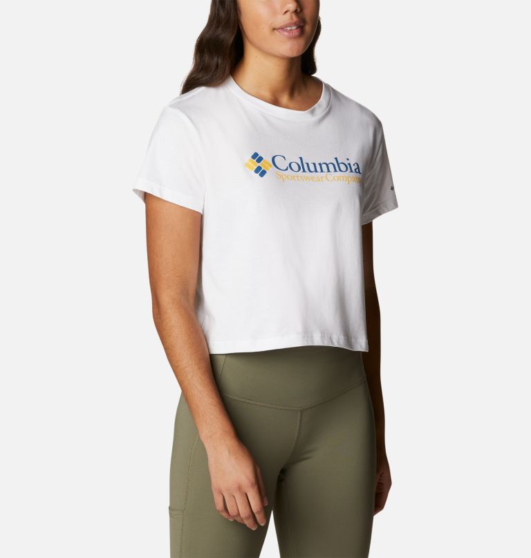 Thumbnail: Women's North Cascades Cropped T-Shirt, Color: White, CSC Retro Logo, image 5