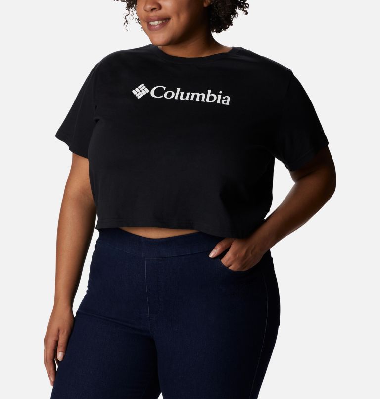 Thumbnail: North Cascades Cropped Tee - Plus Size, Color: Black, image 5