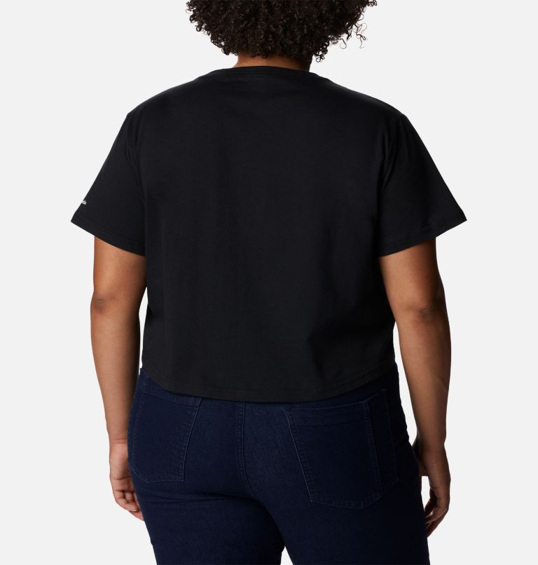 Thumbnail: North Cascades Cropped Tee - Plus Size, Color: Black, image 2