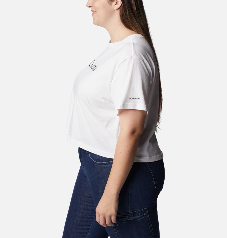 Thumbnail: Women's North Cascades Cropped Tee - Plus Size, Color: White, image 3