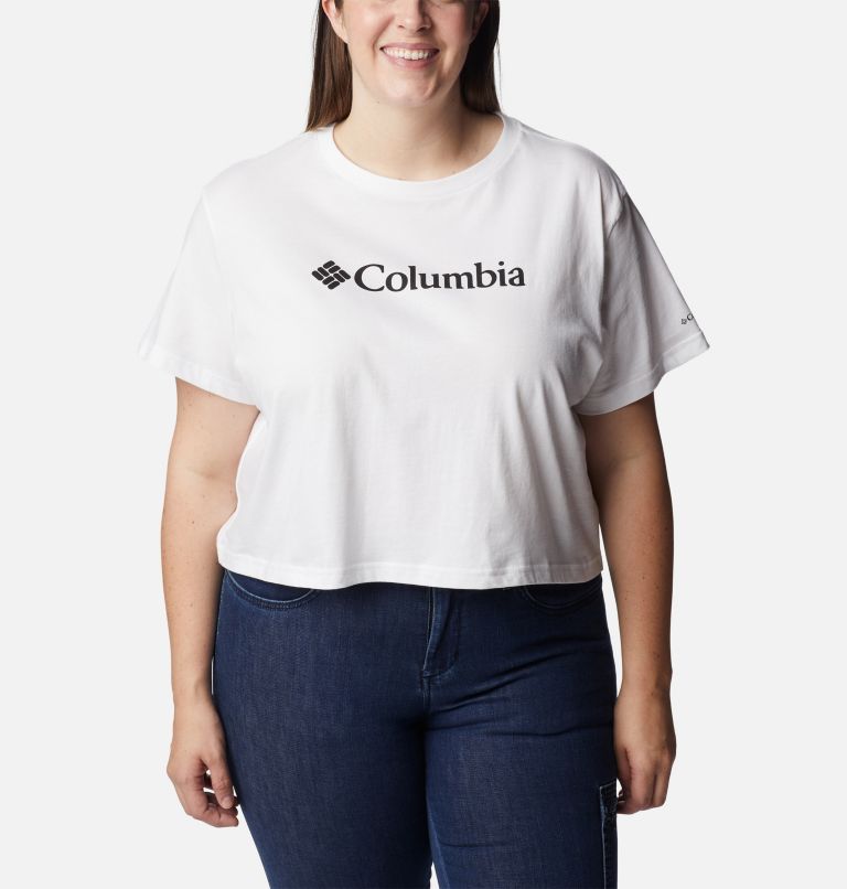 Women's North Cascades Cropped Tee - Plus Size, Color: White, image 1
